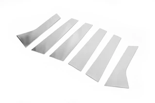 Молдинг дверних стійок (6 шт, нерж.) для Range Rover Evoque 2012-2018 рр