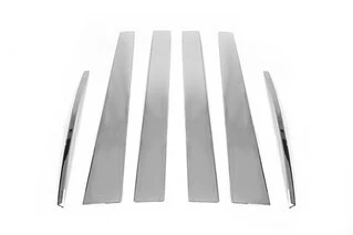 Молдинг дверних стійок (6 шт, нерж) для Fiat Fullback 2016- рр