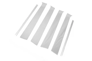 Молдинги дверних стійок (6 шт, нерж) для Volkswagen Amarok 2010-2022 рр