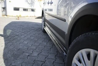 Накладки на бічні пороги EuroCap (чорні) для Volkswagen Caddy 2004-2010 рр