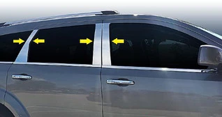 Молдинг дверних стійок (нерж.) для Dodge Journey 2008- рр