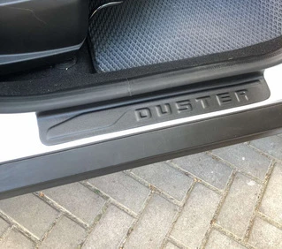 Накладки на дверні пороги EuroCap (4 шт, ABS) для Renault Duster 2018-2024 рр