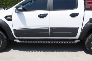 Бокові пороги Dakar V1 без LED (2 шт, метал) для Fiat Fullback 2016- рр