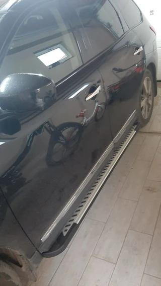 Бокові пороги Line (2 шт, алюміній) для Nissan Pathfinder R52 2012-2021 рр