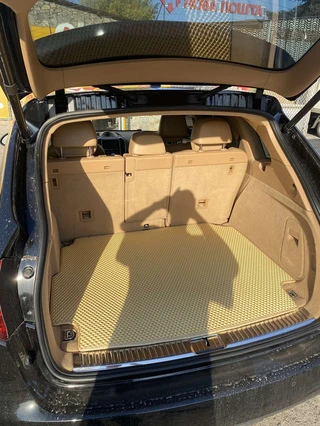 Килимок багажника з сабвуфером (EVA, бежевий) для Porsche Cayenne 2010-2017 рр