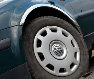 Накладки на арки (4 шт, нерж) SW, 2000-2005 для Volkswagen Passat B5 рр