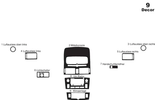 Накладки на панель Small Алюміній для Toyota Avensis 2003-2009 рр