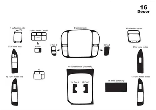 Накладки на панель Карбон для Toyota Land Cruiser 100