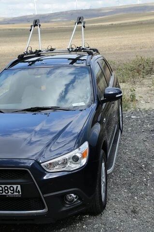 Бокові пороги Tayga Grey (2 шт., алюміній) для Mitsubishi Outlander 2006-2012рр