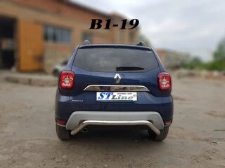 Задній захист AK007 (нерж.) для Dacia Duster 2018-2024 рр