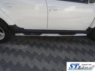 Бічні труби (2 шт., нерж.) для Nissan Qashqai 2010-2014рр