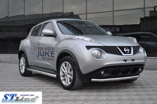 Бічні труби &Oslash;60 (2 шт., нерж.) для Nissan Juke 2010-2019 рр