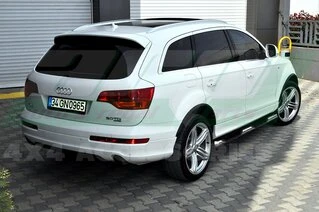 Бічні труби (2 шт., нерж.) d60 з пластиковими вставками для Ауди Q7 2005-2015 рр