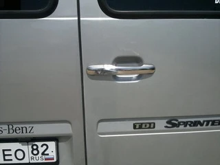 Накладки на ручки (нержавіюча сталь) 3 штуки. OmsaLine - Італійська нержавійка для Mercedes Vito W638 1996-2003 рр