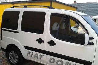 Рейлінги Чорні Металеві ніжки для Fiat Doblo I 2001-2005 рр