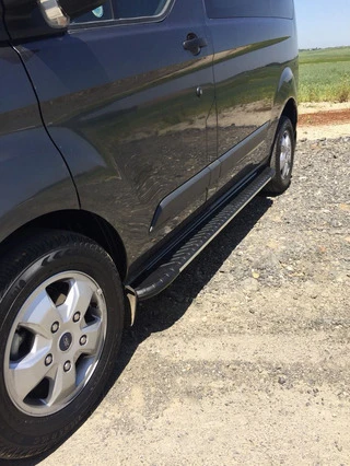 Бокові пороги Bosphorus Grey (2 шт., алюміній) L3/L4 (довга) для Ford Transit 2000-2014 рр