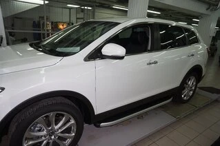 Бокові пороги Fullmond (2 шт, алюм.) для Mazda CX-9 2007-2016рр