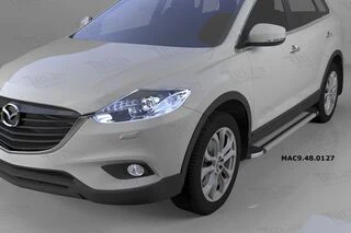 Бокові пороги Rainbow (2 шт., Алюміній) для Mazda CX-9 2007-2016рр