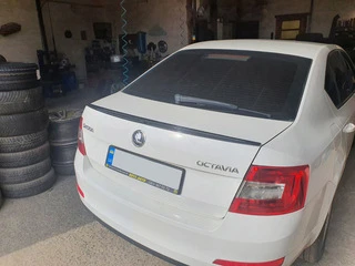 Спойлер LIP (Sunplex, чорний) (115,4см *6см) для Skoda Octavia III A7 2013-2019рр