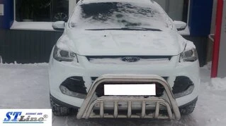 Кенгурятник WT002 (нерж.) для Ford Kuga/Escape 2013-2019 рр