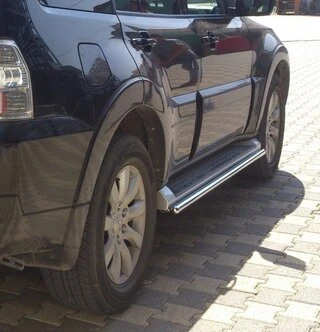 Бічні труби (2 шт., нерж.) для Mitsubishi Pajero Wagon IV