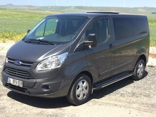 Бокові пороги Bosphorus Grey (2 шт., алюміній) Коротка база для Ford Custom 2013-2022 рр