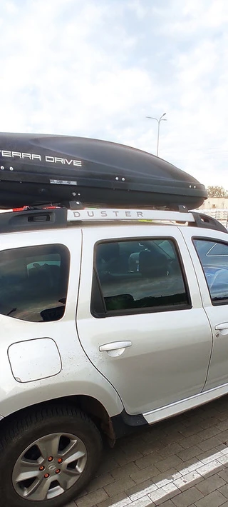 Перемички на рейлінги під ключ Skybar V1 (2014-2018, 2 шт) 2014-2018, Сірий для Renault Duster 2008-2017 рр