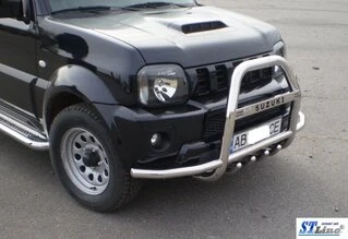 Кенгурятник з вусами QT007 (нерж) для Suzuki Jimny 1998-2018 рр