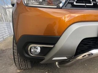 Накладки на противотуманки (2 шт., нерж) OmsaLine - Італійська нержавійка для Dacia Duster 2018-2024 рр