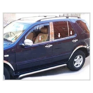 Зовнішня окантовка вікон (4 шт, нерж) OmsaLine - Італійська нержавійка для Mercedes ML W163