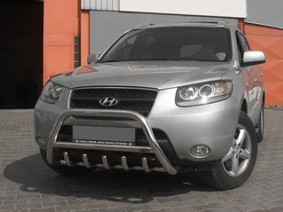 Кенгурятник WT003 (нерж.) для Hyundai Santa Fe 2 2006-2012 рр