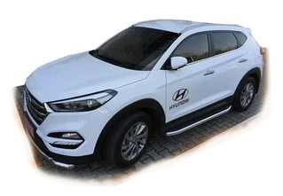 Бокові пороги Fullmond (2 шт., Алюміній) для Hyundai Tucson TL 2016-2021рр