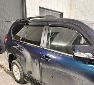 Окантовка вікон (6 шт, нерж) OmsaLine - Італійська нержавійка для Toyota Land Cruiser Prado 150