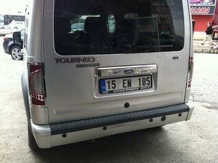 Накладки на стопи варіант №1 (2 шт, пласт) для Ford Connect 2010-2013 рр