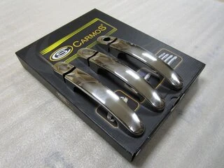 Накладки на ручки (нержавійка) 4 штуки. Carmos - турецька сталь для Volkswagen Caddy 2015-2020 рр