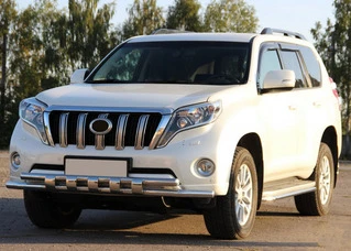 Передній захист ST015 (нерж) для Toyota Land Cruiser Prado 150