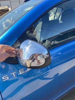 Накладки на дзеркала (2 шт., нерж.) для Renault Logan MCV 2013-2022 рр