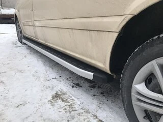 Бокові пороги Fullmond (2 шт., алюм) Коротка/Середня бази для Mercedes Vito / V-class W447 2014- рр