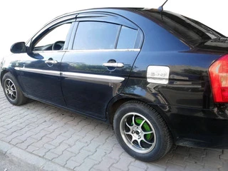 Зовнішня окантовка вікон (4 шт, нерж) Carmos - Турецька сталь для Hyundai Accent 2006-2010 рр