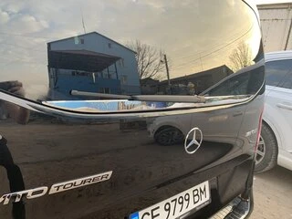 Кромка заднього скла (мале скло) (нерж) OmsaLine - Італійська нержавійка для Mercedes Vito / V-class W447 2014- рр