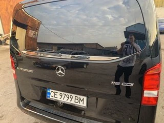 Кромка заднього скла (мале скло) (нерж) OmsaLine - Італійська нержавійка для Mercedes Vito / V-class W447 2014- рр
