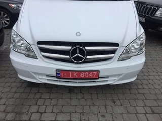 Накладки на решітку 2010-2015 (нерж) Carmos - Турецька сталь для Mercedes Vito W639 рр