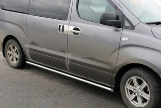 Бічні труби BB001 (2 шт., нерж.) 60 мм для Hyundai H300, H1, Starex 2008-2020 рр