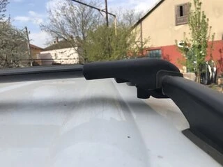 Перемички на рейлінги під ключ (2 шт) Чорний для Mercedes Citan 2013-2021 рр