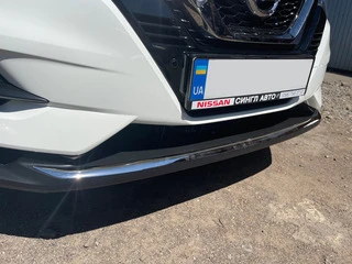 Накладка на передній бампер (2017-2025, нерж) Carmos - Турецька сталь для Nissan Qashqai рр