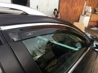 Вітровики з хромом молдингом SW (4 шт, EU, HIC) для Volkswagen Passat B7 2012-2015рр