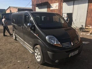 Бокові пороги Premium (2 шт., нерж.) 60 мм, коротка база для Renault Trafic 2001-2015 рр