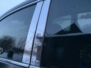 Молдинг дверних стійок (8 шт, нерж.) для Honda CRV 2007-2011 рр