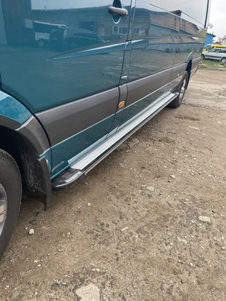 Бокові пороги Rainbow (2 шт., алюміній) Long/ExtraLong для Volkswagen Crafter 2006-2016 рр