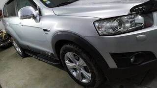 Бокові пороги Bosphorus Grey (2 шт., алюміній) 2016-2019 для Chevrolet Captiva рр